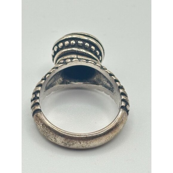 Vintage James Avery Tribal African Beaded Swirl Sterling Silver Ring - Picture 2 of 11